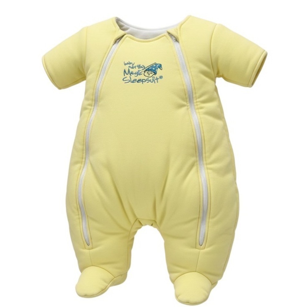 Baby Merlin Magic Sleepsuit Yellow Cotton Transition Swaddle Small 3-6 Months
